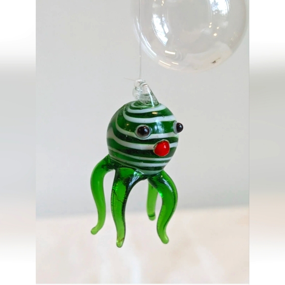 ADD ON Set of 4 Glass Art Floating Fish with Bubble Colorful VTG New BUNDLE - Picture 2 of 7